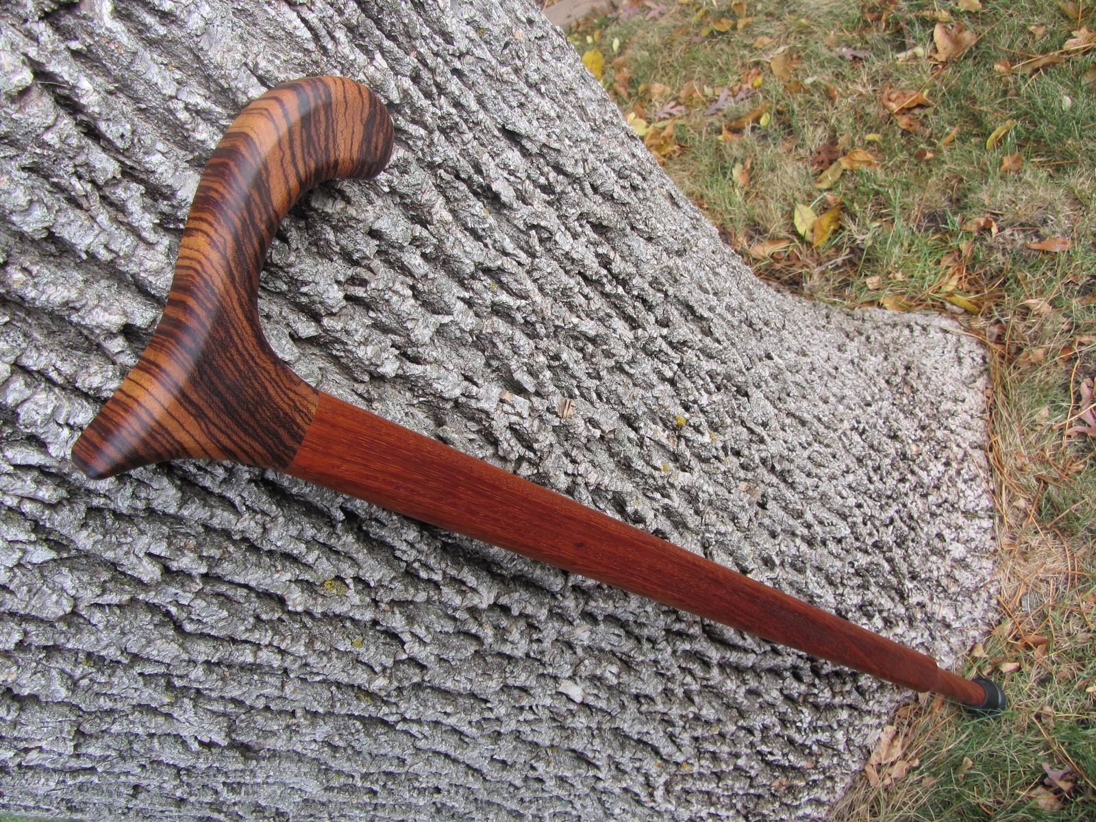 Custom Made Heavy Duty - Walking Cane/ Walking Stick - Zebra Wood