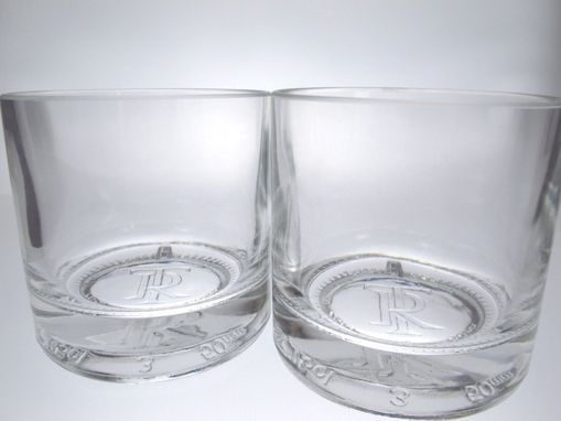 Custom Made Templeton Rye Whiskey Bottle Upcycled Set (4) Rocks Glasses
