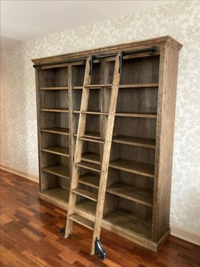 Custom Made Library Bookshelves And Ladder