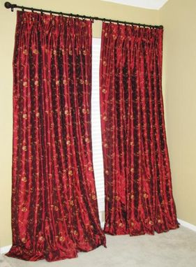 Custom Made Embroidered Faux Silk Curtains