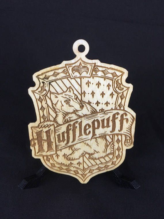 Buy Hand Made Harry Potter Hogwarts Wood Laser Cut Christmas Ornaments Set Of Five, made to