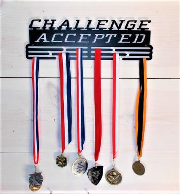 Custom Made Custom Challenge Accepted Medals / Ribbons/ Awards Hanger