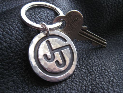 Custom Made Sterling Silver Key Chain Key Ring Key Fob With Ranch Brand Or Logo -