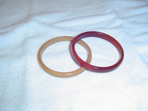 Custom Made Bangle Bracelet Hand Crafted From Padauk ,Zebrawood, Purpleheart Or Cherry