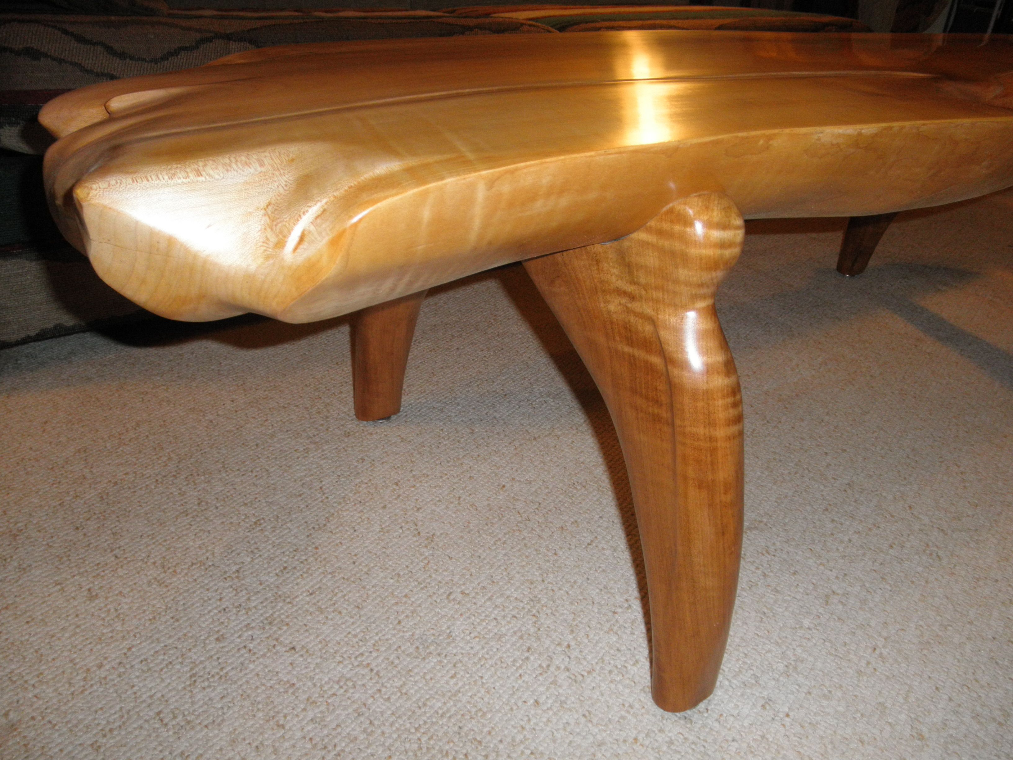 Buy Custom Hard Rock Maple Coffee Table 68" X 18" X 18", made to order