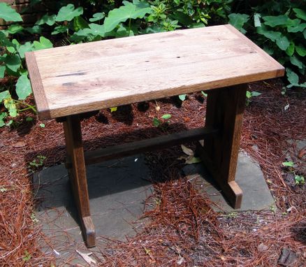 Custom Made 34 Inch Table Made From Reclaimed Oak