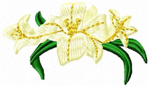 Custom Made Lily Embroidery Design