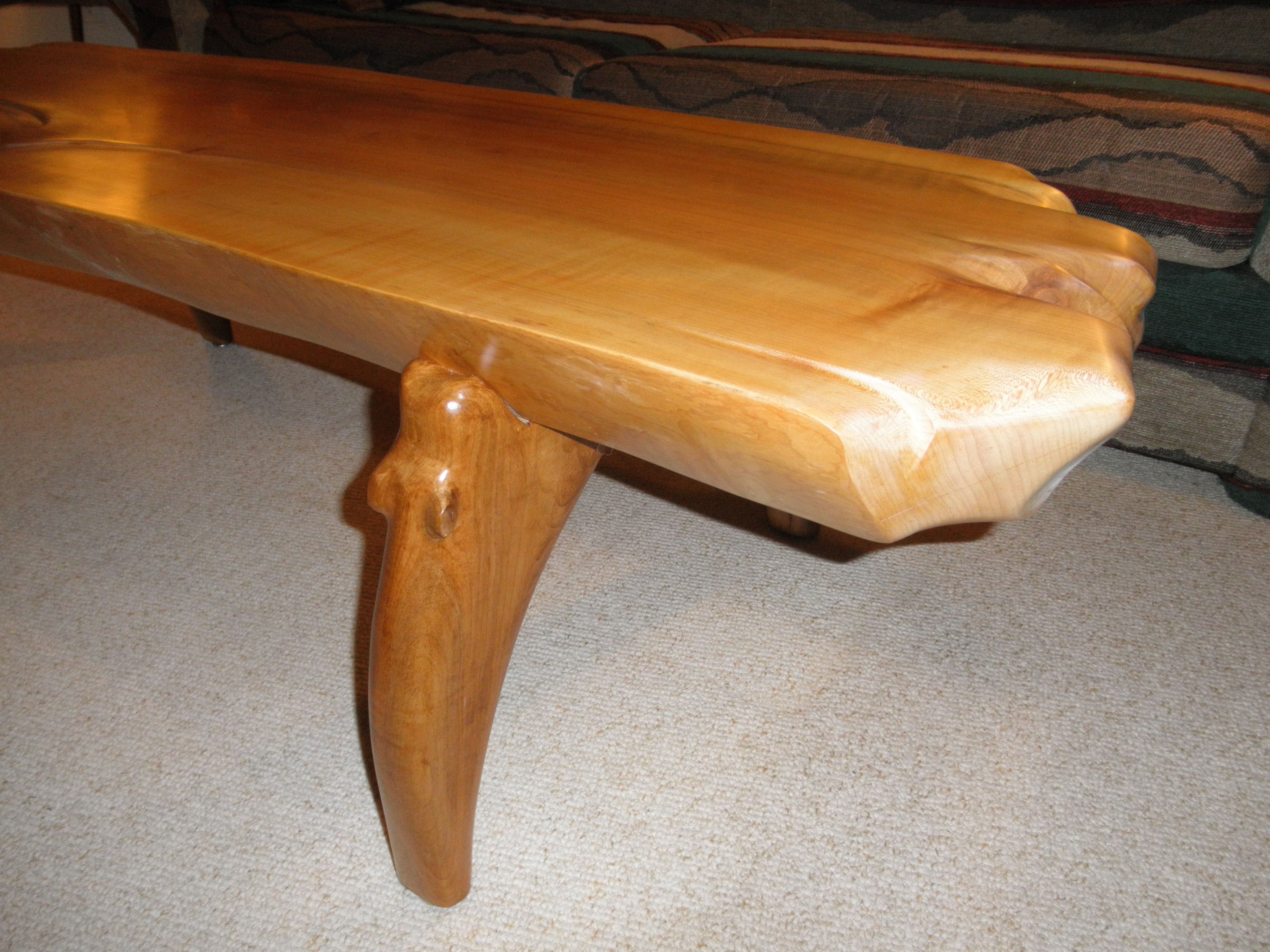 Buy Custom Hard Rock Maple Coffee Table 68" X 18" X 18", made to order