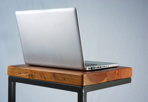 Custom Made Industrial Reclaimed Timber Laptop Table
