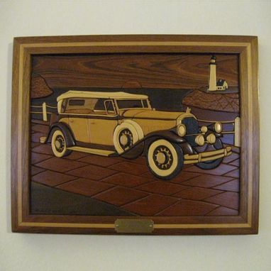 Custom Made Framed 1931 Pierce Arrow Intarsia