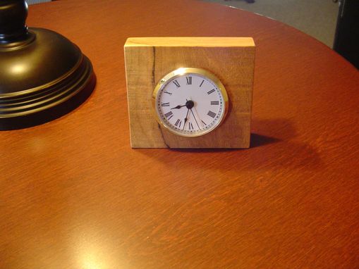 Custom Made Desk Clock Made From Spalted Cherry