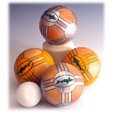 Custom Made Bocce Sets With Painted Balls