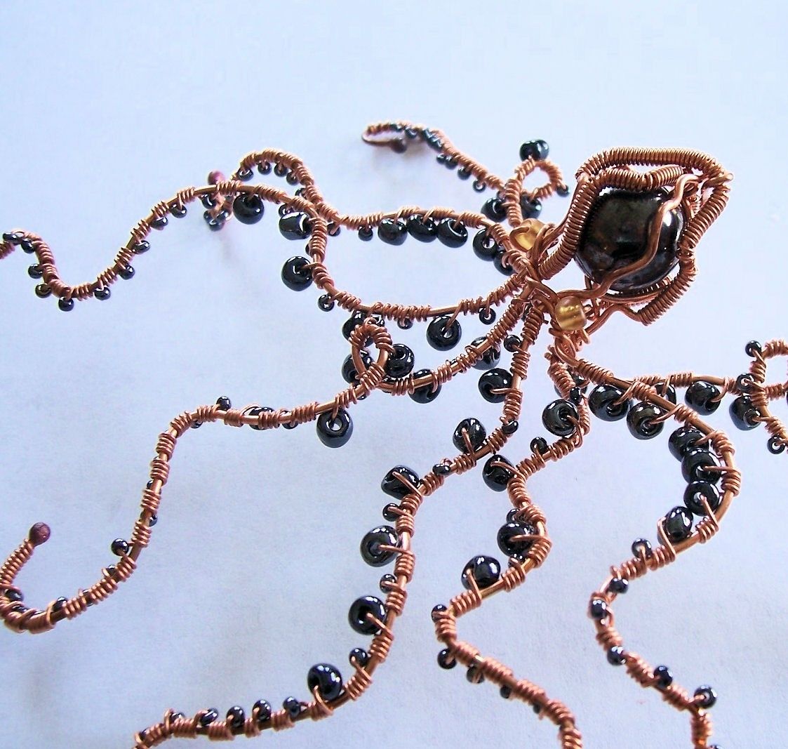 Custom Squid/Octopus Copper Hair Piece by Freckle Patch Design ...