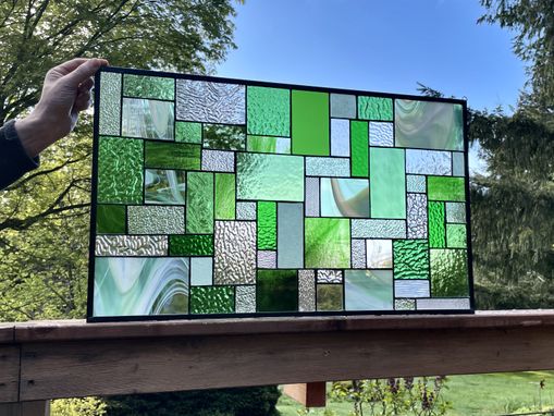 Custom Made Patchwork Stained Glass Panel