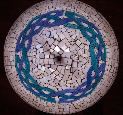 Custom Made Glass Mosaic Ceiling Light Fixture