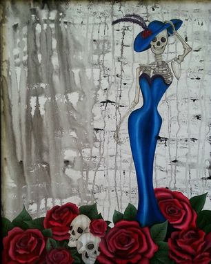 Custom Made Madam Skeleton Oil Painting