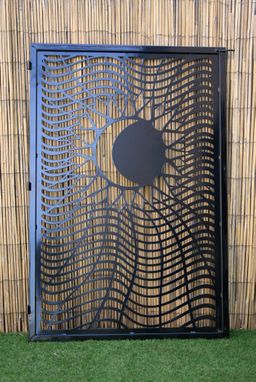 Custom Made Decorative Steel Gate - Twisted Metal Art -  Sun And Moon - Garden Gate - Handmade