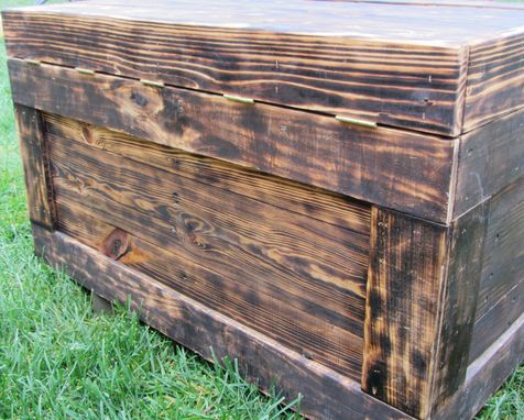 Custom Made Reclaimed Wood Chest Large Made From Reclaimed Wood Pallets - Hope Chest - Toy Chest - Coffee Table