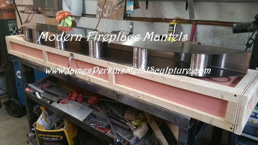 Custom Made Stainless Fireplace Mantels And Floating Shelves