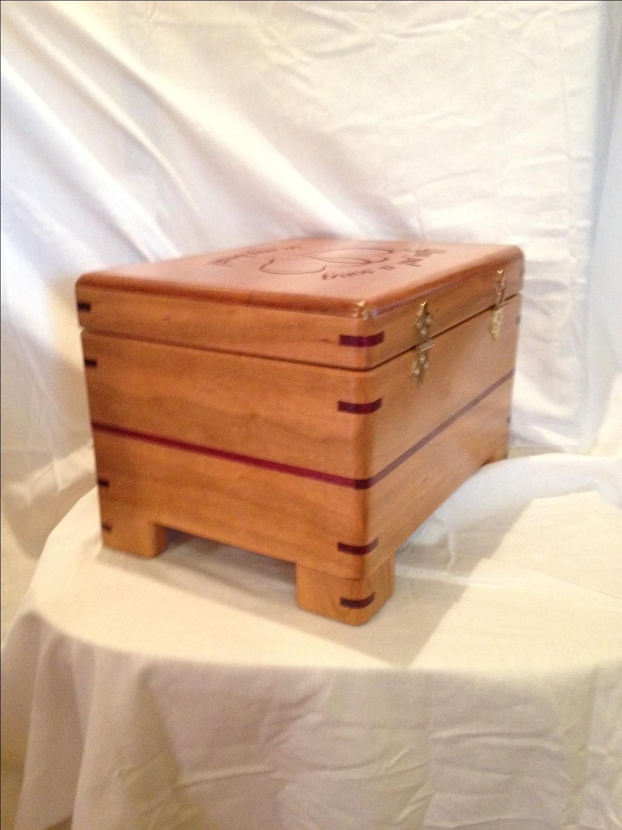 Custom Made Cherry Wood Jewelry Box by Augie's Wood Crafts