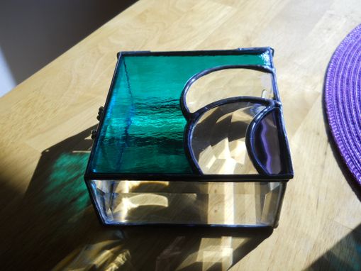 Custom Made Stained Glass And Beveled Glass Keepsake Box
