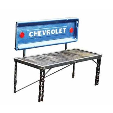 Custom Made Custom Made Upcycled Chevrolet Truck Tailgate Bench - Free Shipping
