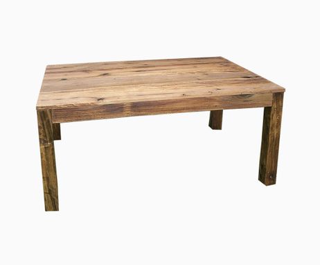 Custom Made Reclaimed Antique Wood Parsons Table