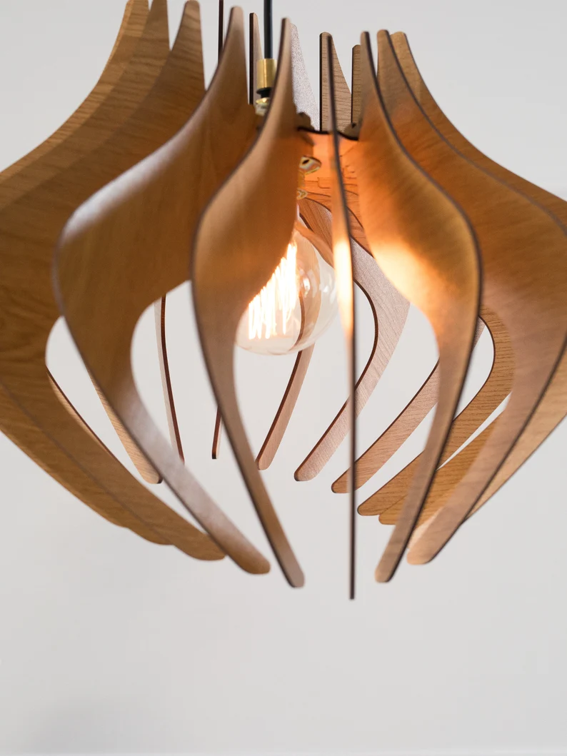 Buy Hand Crafted Wood Chandelier Wood Light Fixture Wood Pendant Light