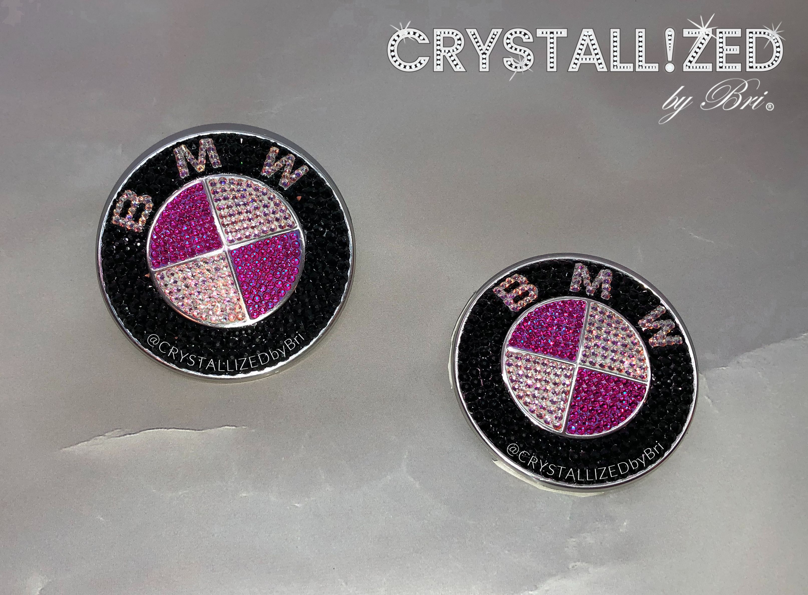 Bling BMW LOGO Front or Rear Grille Emblem Ring Decal Rhinestone