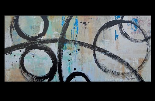 Custom Made "Perfect Timing" - Large Original Art. Contemporary Abstract Painting With Circles