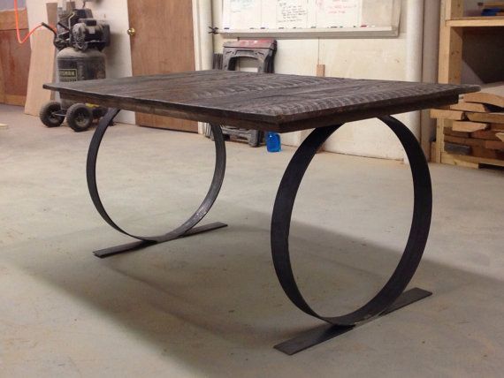 Buy Custom Modern Circles Metal Table Legs Made To Order From Blue Ridge Metal Works Custommade Com
