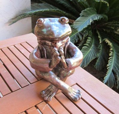 Custom Made Sculpted Ceramic Animals - Frogs