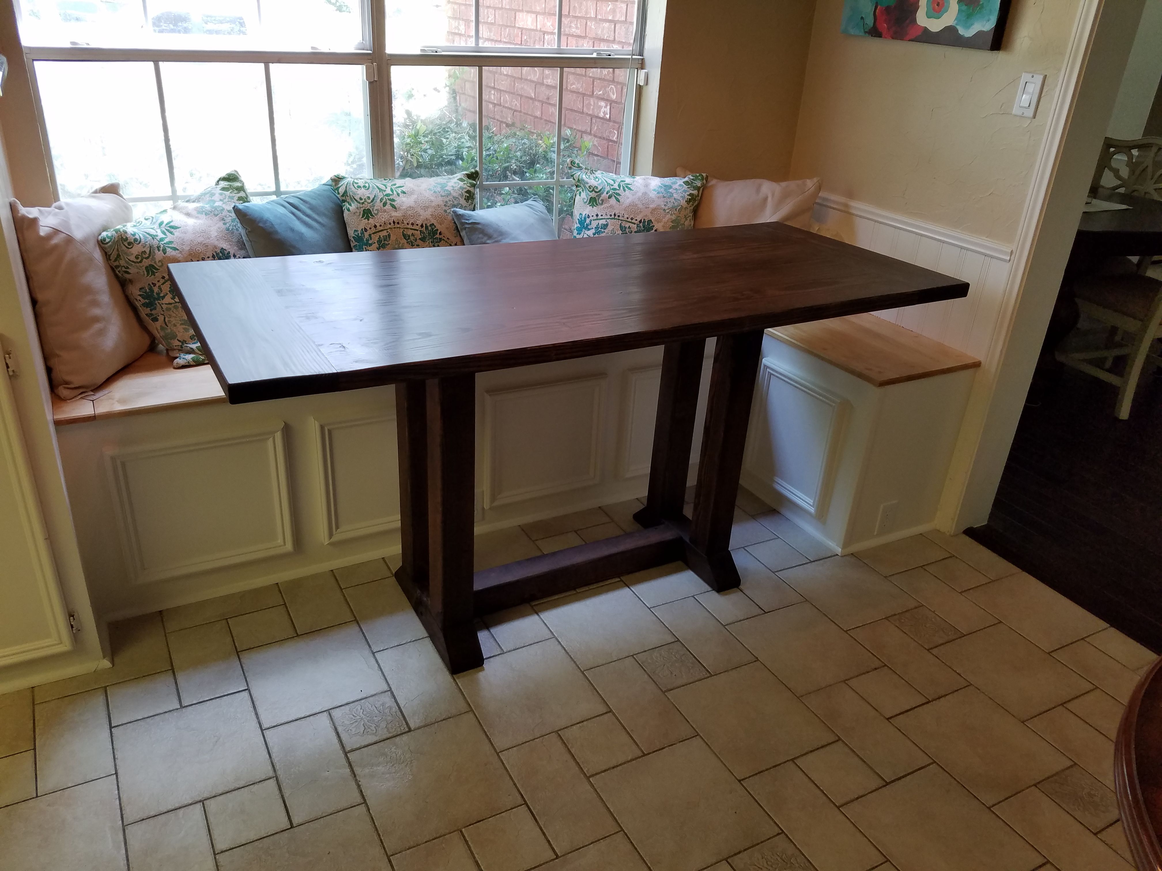 narrow kitchen nook table