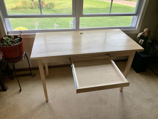 Custom Made Maple Computer Desk With Drawer