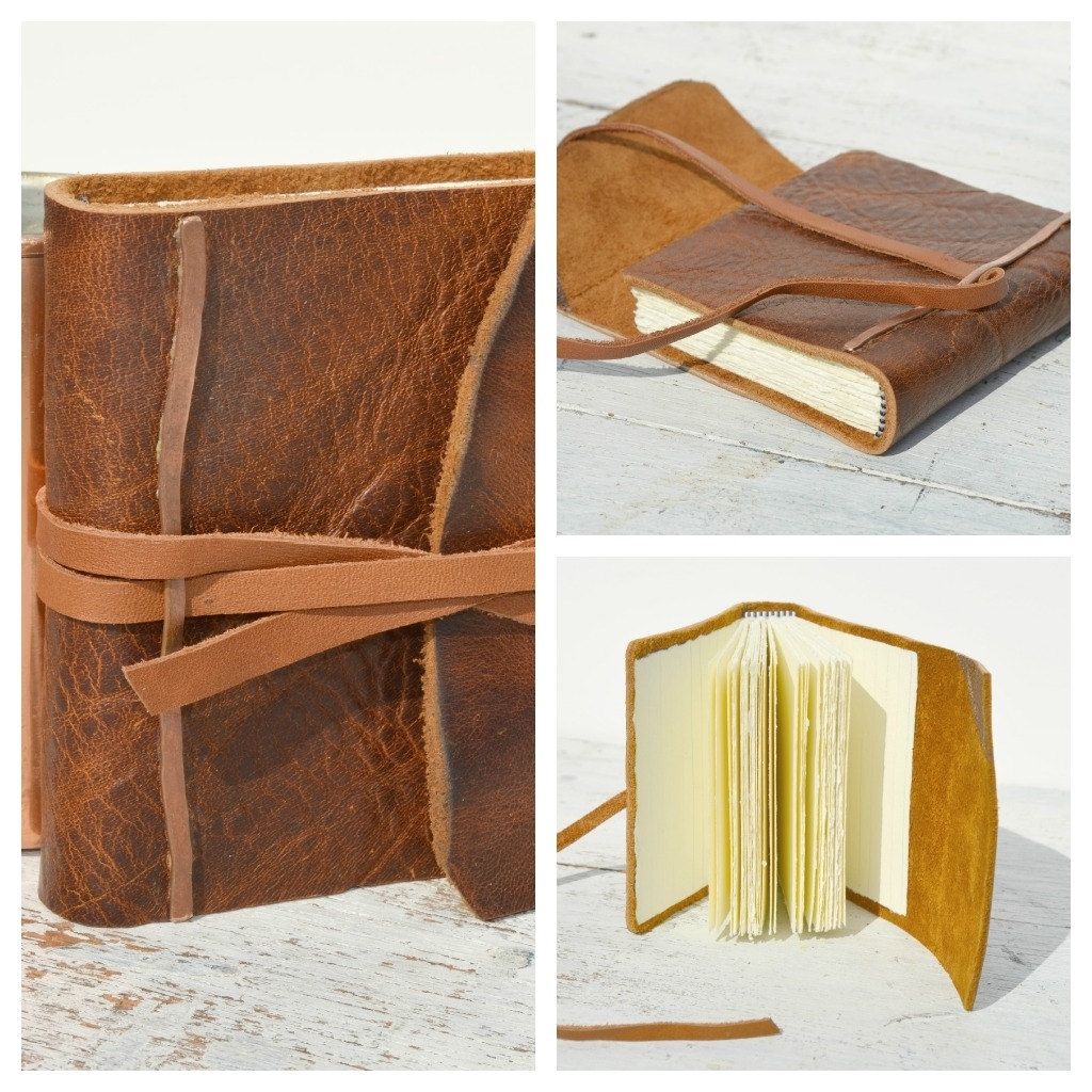 Hand Crafted Personalized Leather Journal Engraved Bound Handmade Pocket Journal Mini Travel