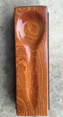 Custom Made Industrial Design Wooden Spoon Rest - Mahogany