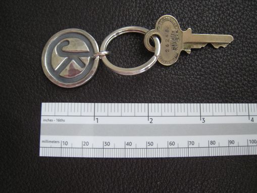 Custom Made Sterling Silver Key Chain Key Ring Key Fob With Ranch Brand Or Logo -