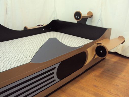 Custom Made X-34 Landspeeder Twin Kids Bed Frame - Handcrafted - Space Themed Children's Bedroom Furniture