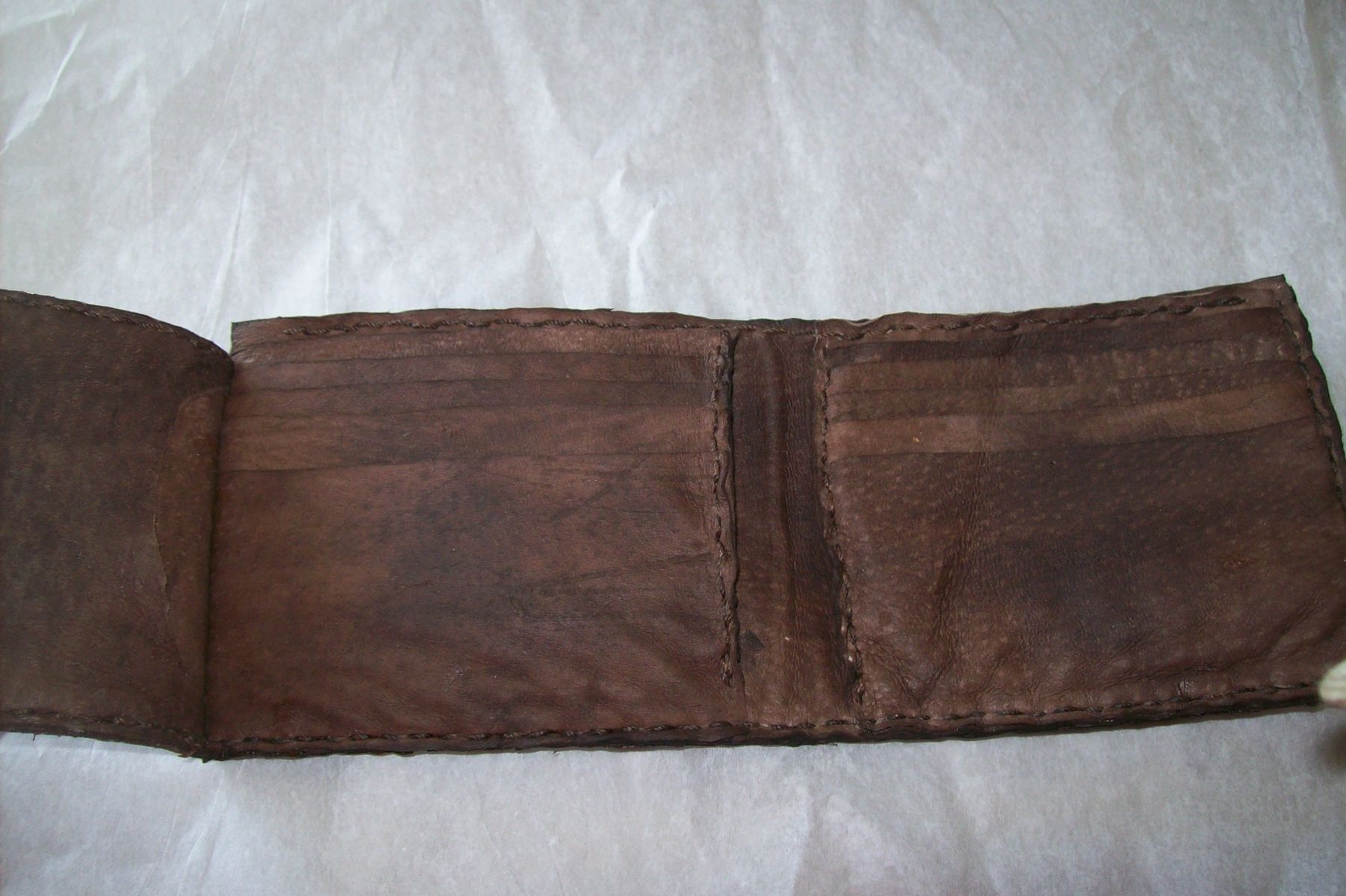 Buy Hand Made Custom Leather Trifold Wallet, made to order from Kerry's