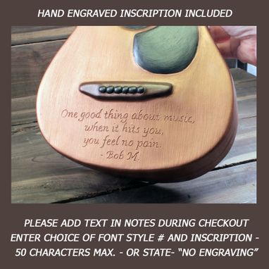 Custom Made Cremation Urn Ceramic Wall Sculpture- Large Guitar Art - Unique Personalized Decorative Funeral Urns