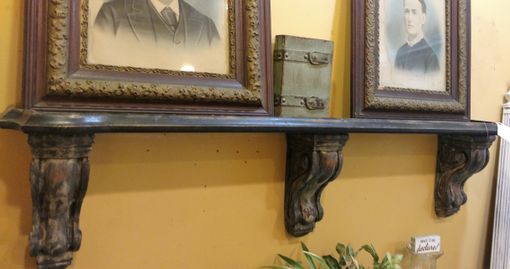 Custom Made Custom Made Mantle Shelf Reclaimed Parlor Grand Piano Lid & Corbels