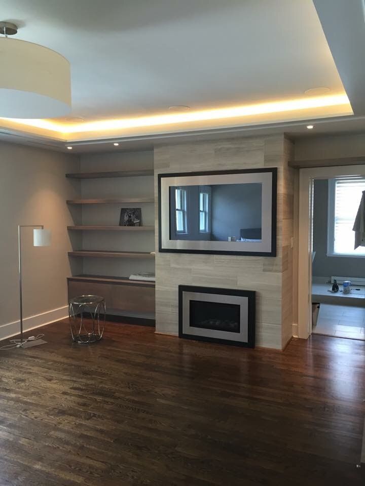 Custom Made Tv Mirror Frame by Designers Furniture & Finishing Co.