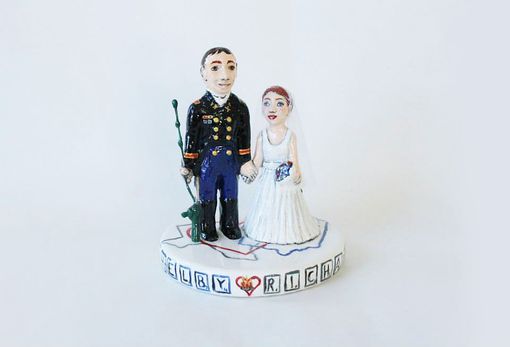 Custom Made Fishing And Military Cake Topper