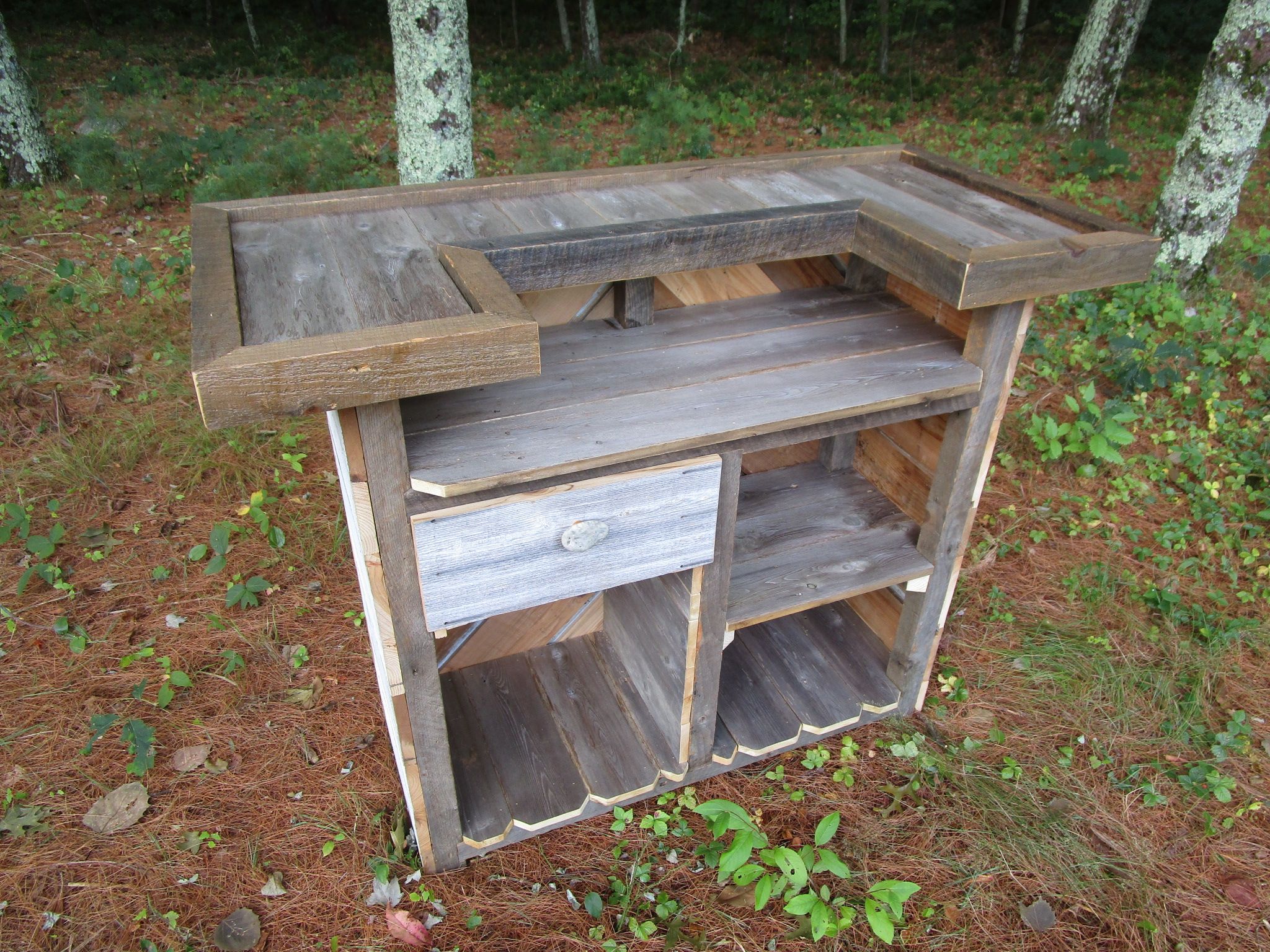 Custom Made Rustic Mini Bar by KL Design, Inc.