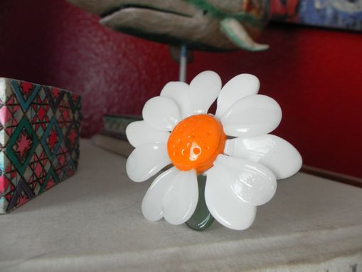 Custom Made Set Of Two Long-Stemmed Glass Daisies