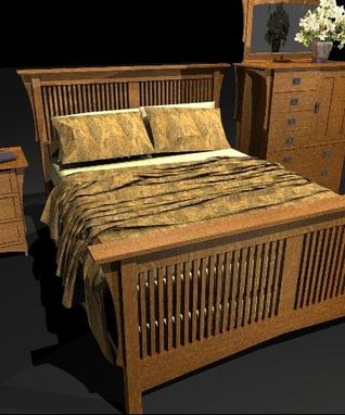 Custom Made Arts & Crafts Spindle Bed