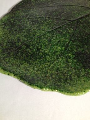 Custom Made Fused Glass Leaf