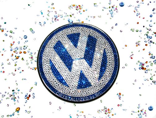 Custom Made Volkswagen Vw Beetle Crystallized Car Emblem Bling Genuine European Crystals Bedazzled