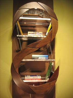 Custom Made Custom Contemporary Modern Bookshelf Design With Lights