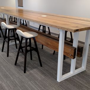 Contemporary Reclaimed Wood And Steel Trestle Conference Table By Contemporary Reclaimed Wood And Steel Trestle Conference Table By
